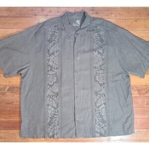 Tommy Bahama Shirt Mens 4XB Tropical 100% Silk Button Hawaiian Vacation Resort